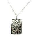 Pendant - Sterling Silver - Rectangle - Hummingbird - Mini - 19mm