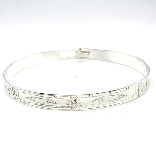 Bangle - Sterling Silver - 1/4" - Orcas