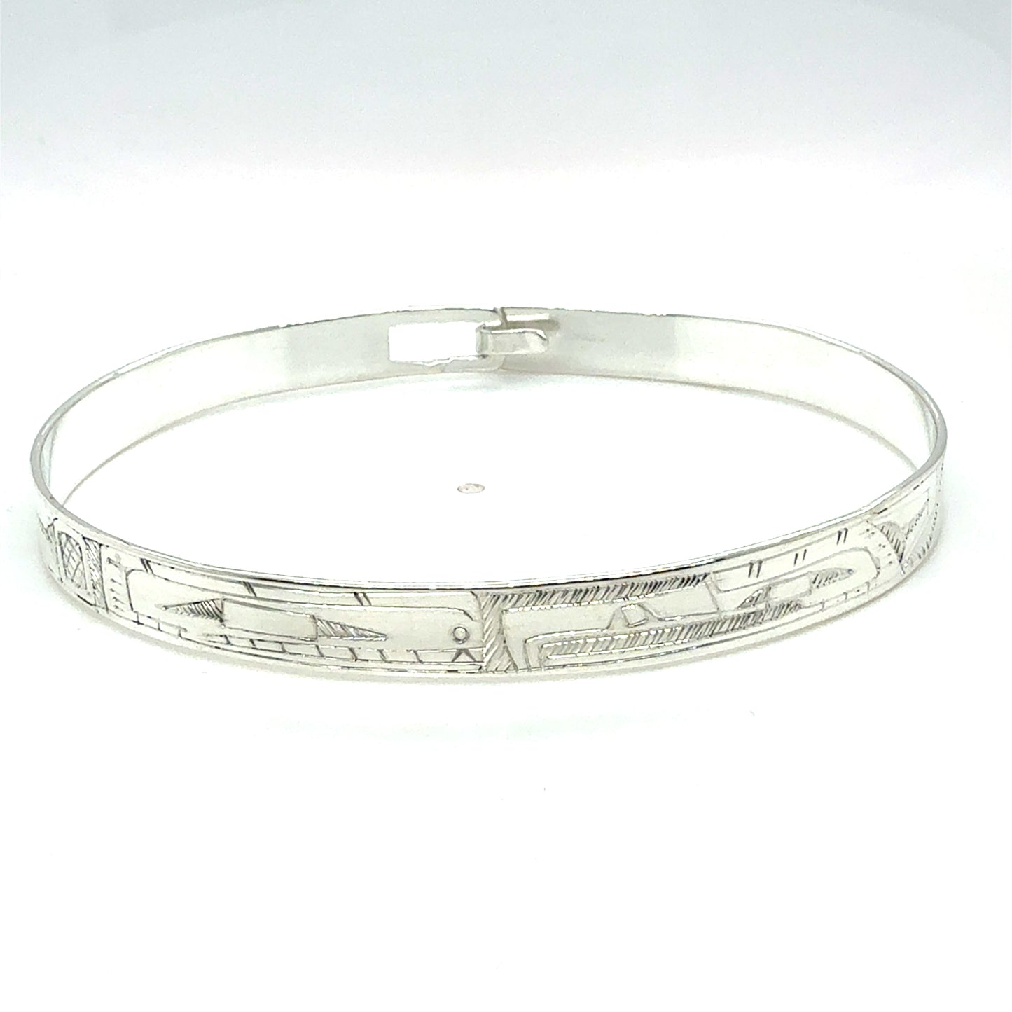 Bangle - Sterling Silver - 1/4" - Orca & Eagle