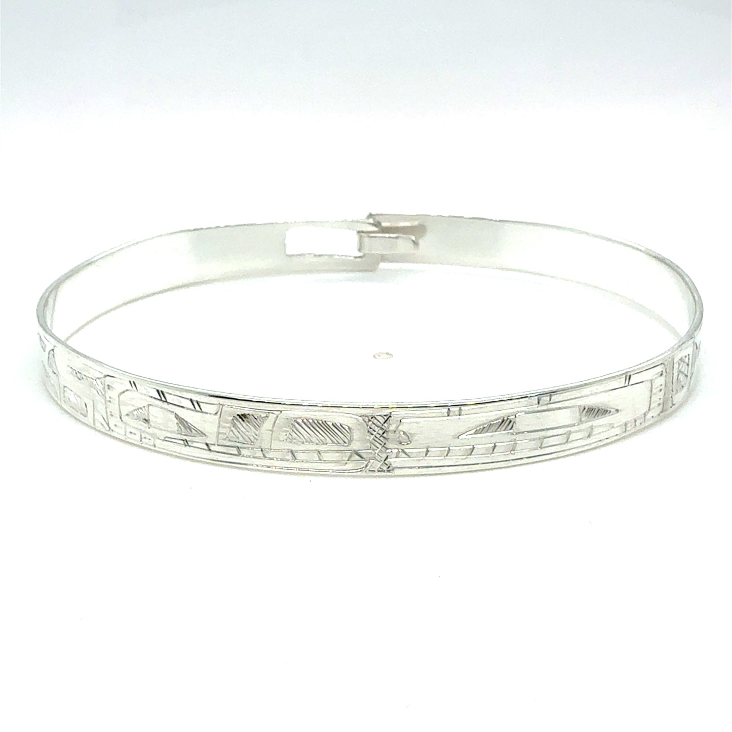 Bangle - Sterling Silver - 1/4" - Wolf & Orca