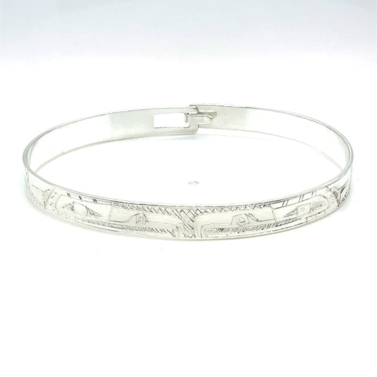 Bangle - Sterling Silver - 1/4" - Eagles
