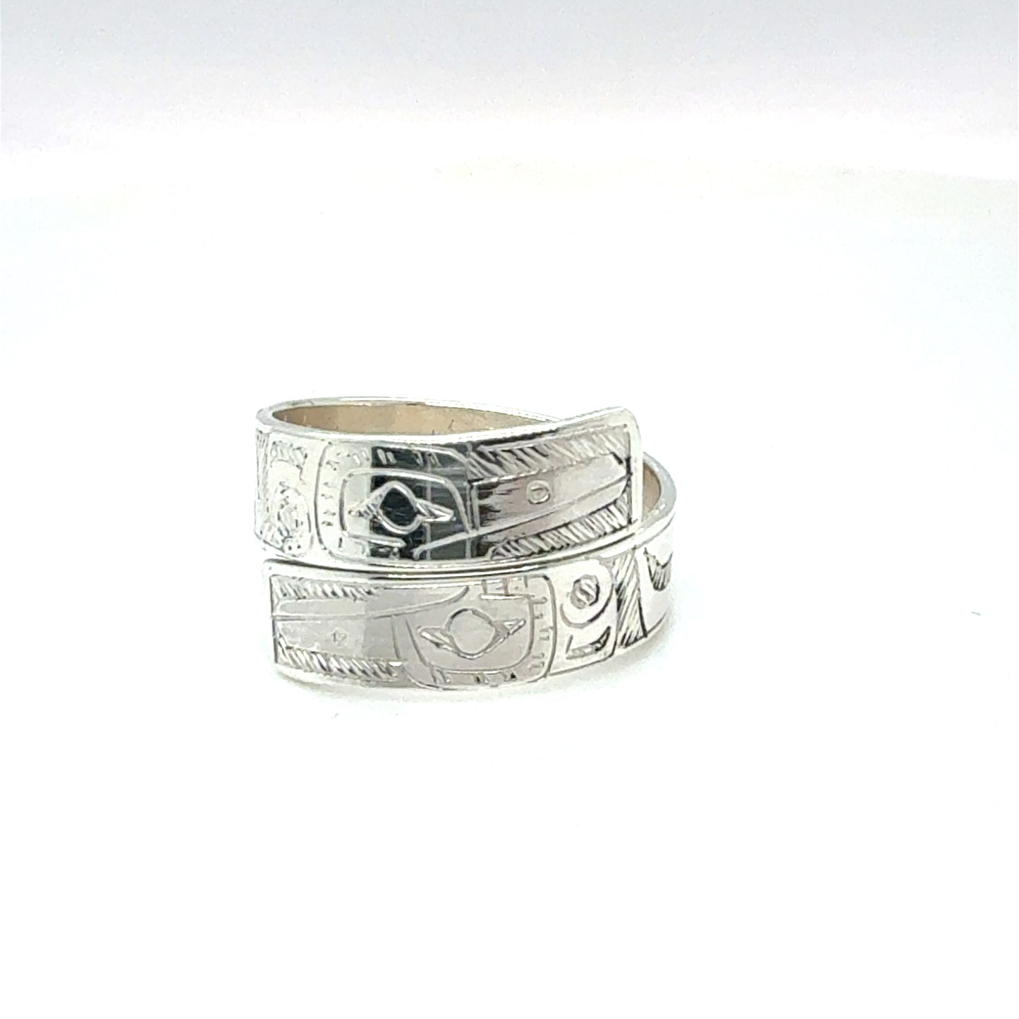 Ring - Sterling Silver - Wrap - 3/16" - Hummingbird - Size 6.5
