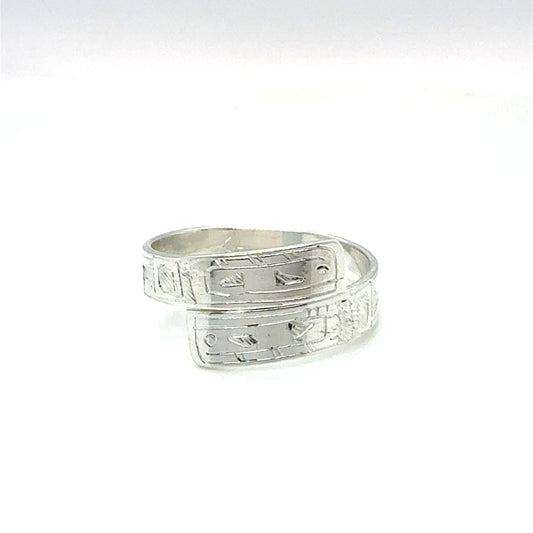 Ring - Sterling Silver - Wrap - 3/16" - Orca - Size 7