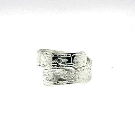 Ring - Sterling Silver - Wrap - 3/16" - Bear - Size 8.5
