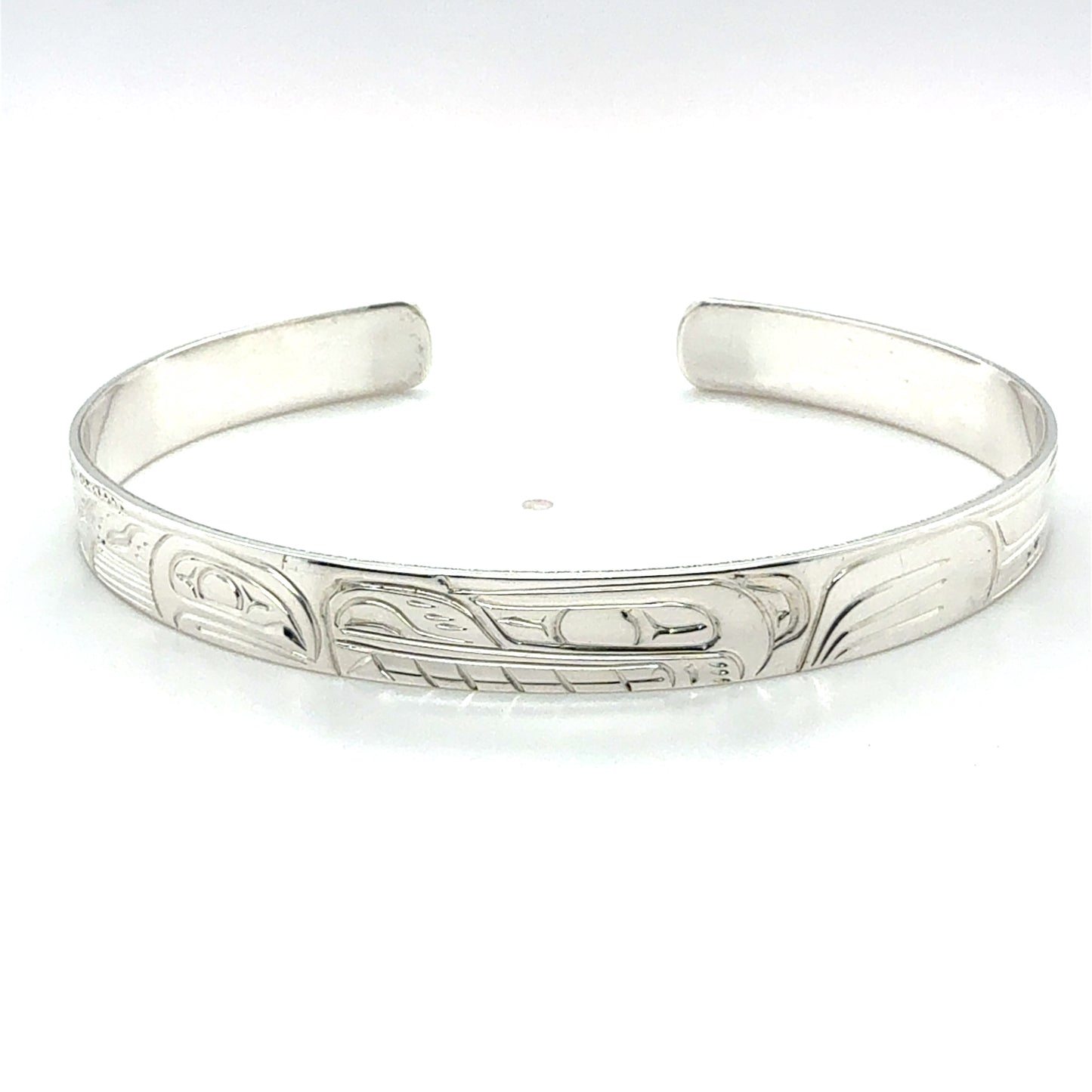 Bracelet - Sterling Silver - 1/4" - Bear & Salmon