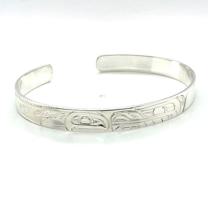 Bracelet - Sterling Silver - 1/4" - Bear & Salmon