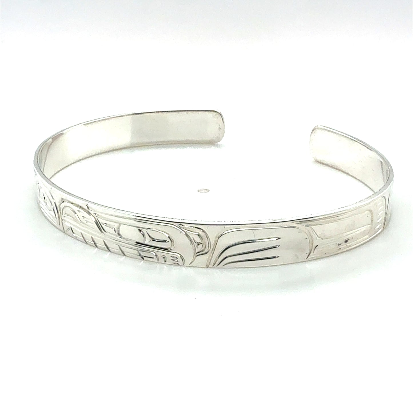 Bracelet - Sterling Silver - 1/4" - Bear & Salmon