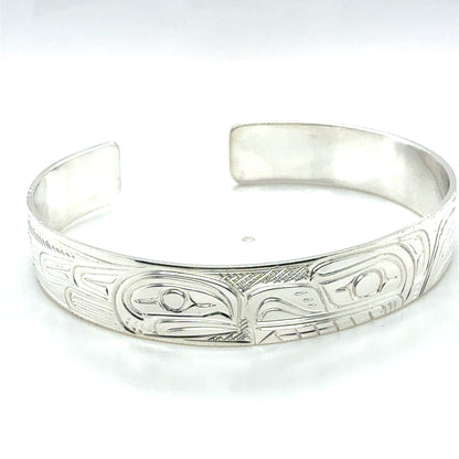Bracelet - Sterling Silver - 3/8" - Bear & Salmon