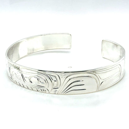 Bracelet - Sterling Silver - 3/8" - Bear & Salmon