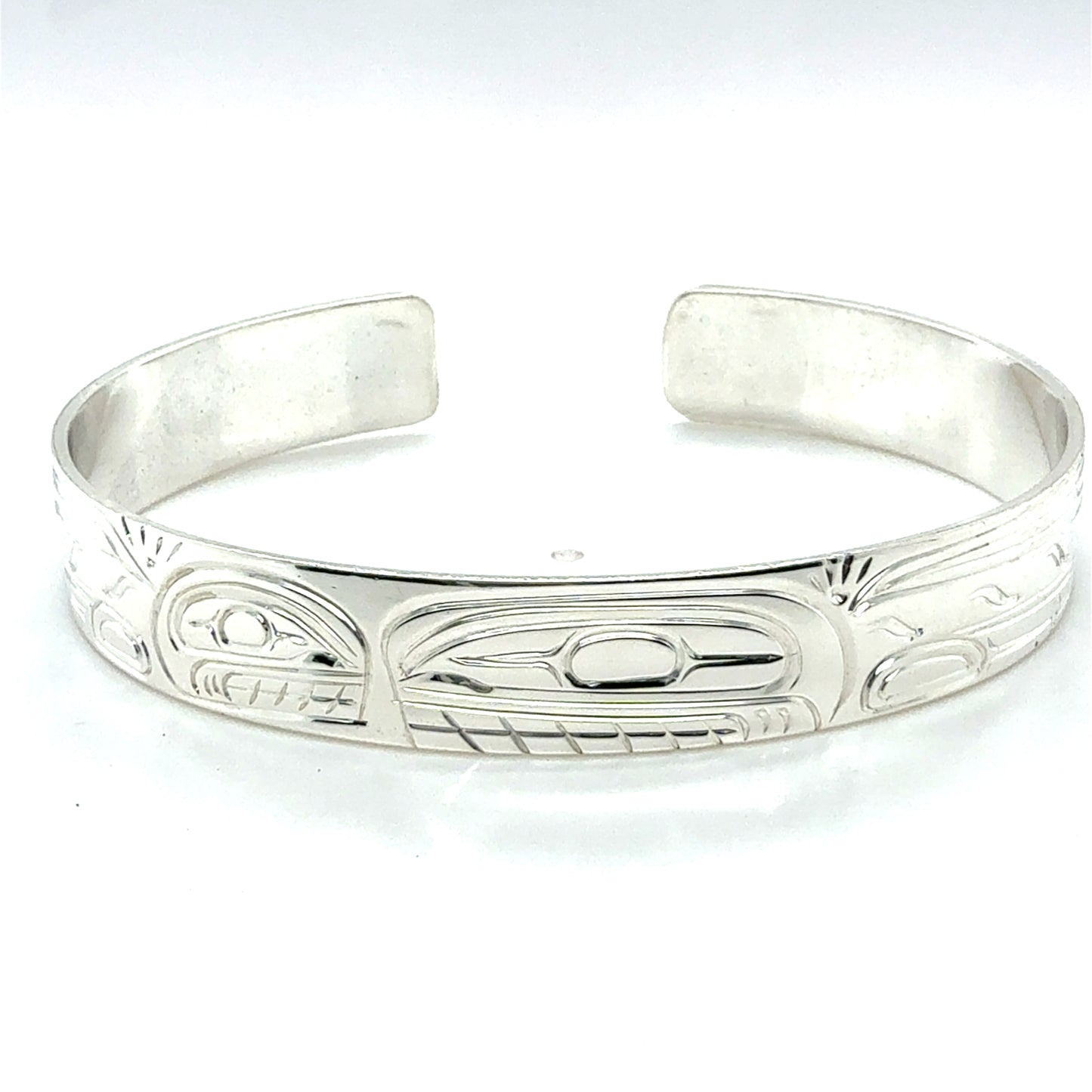 Bracelet - Sterling Silver - 3/8" - Orca & Baby