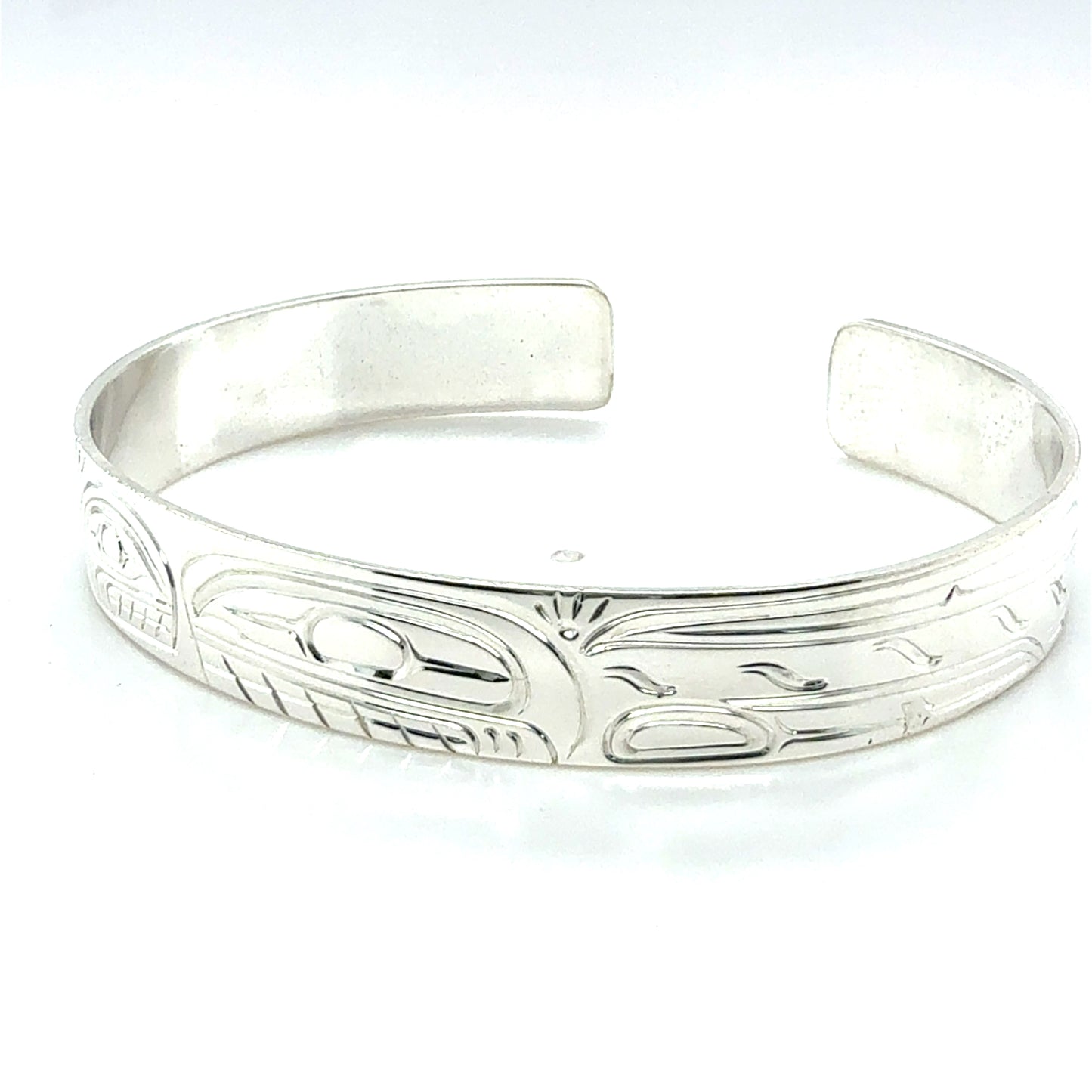 Bracelet - Sterling Silver - 3/8" - Orca & Baby