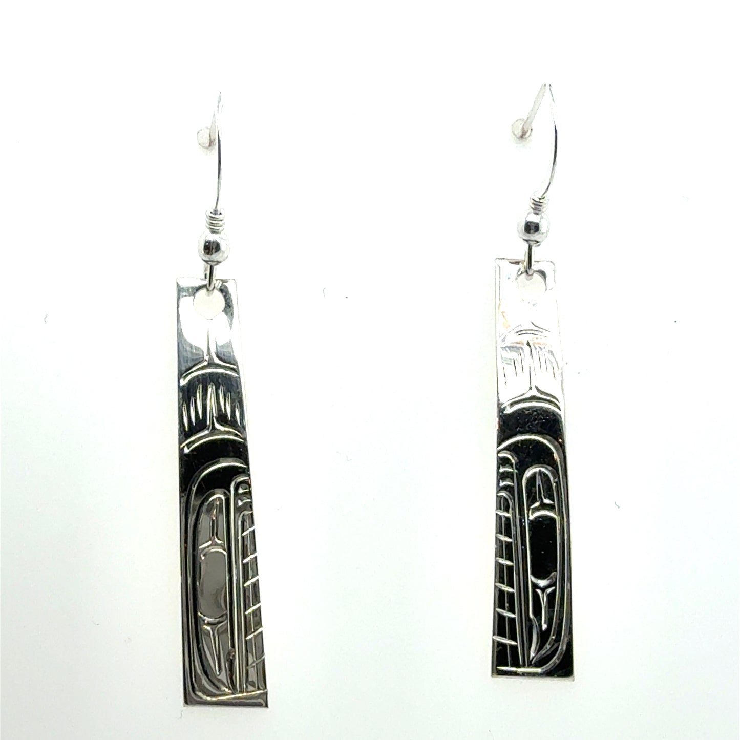 Earrings - Sterling Silver - Rectangle - Orca