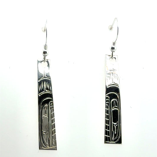 Earrings - Sterling Silver - Rectangle - Orca