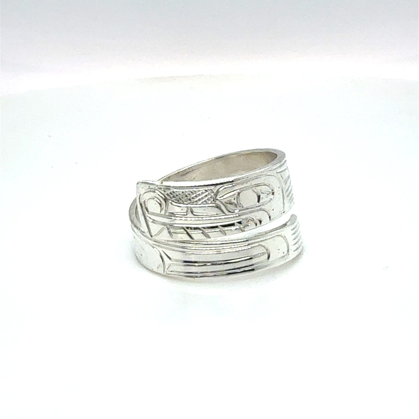 Ring - Sterling Silver - Wrap - Wolf - Size 6