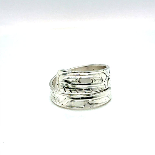 Ring - Sterling Silver - Wrap - Orca - Size 5.5