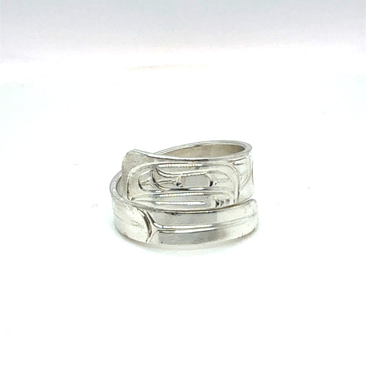 Ring - Sterling Silver - Wrap - Raven - Size 5