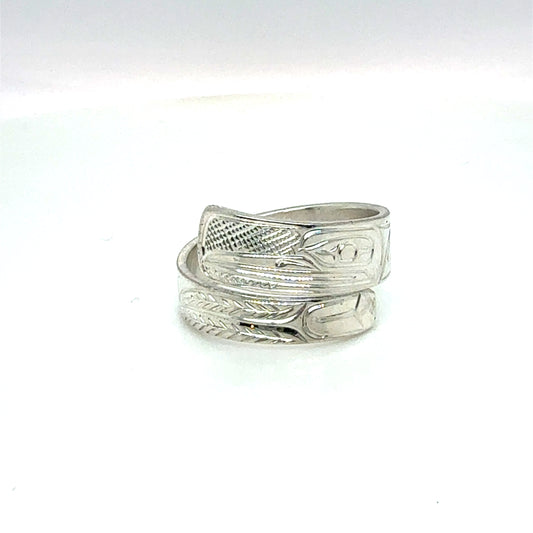 Ring - Sterling Silver - Wrap - Hummingbird - Size 6.5