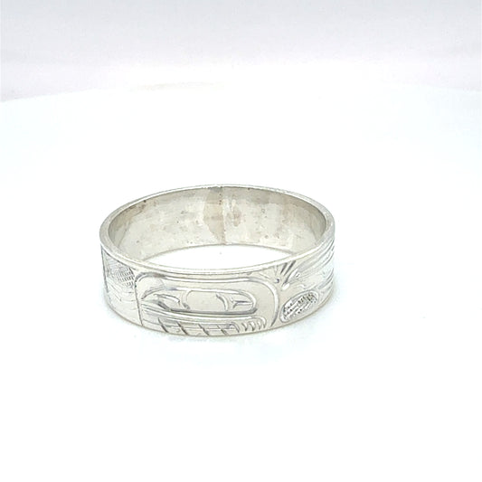Ring - Sterling Silver - 1/4" - Orca - Size 11