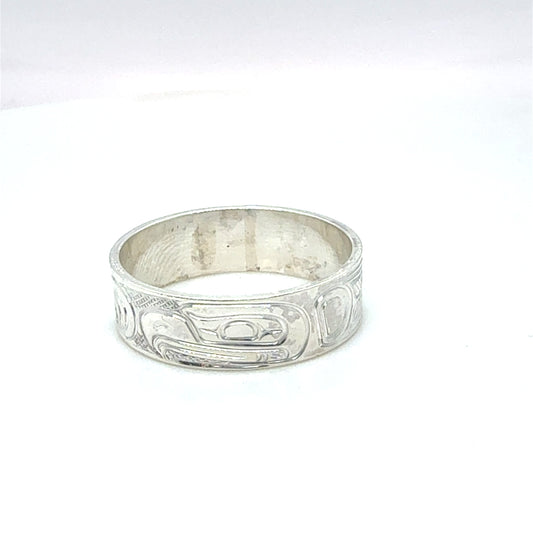 Ring - Sterling Silver - 1/4" - Eagle - Size 10