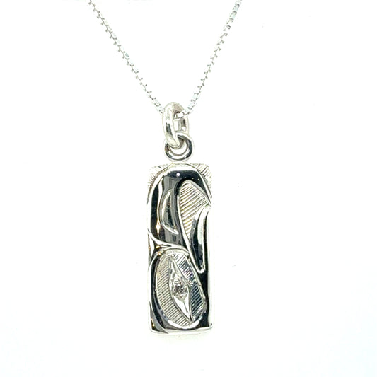 Pendant - Sterling Silver - Rectangle - SIlvermist Diamnond