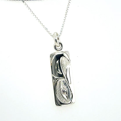 Pendant - Sterling Silver - Rectangle - SIlvermist Diamnond