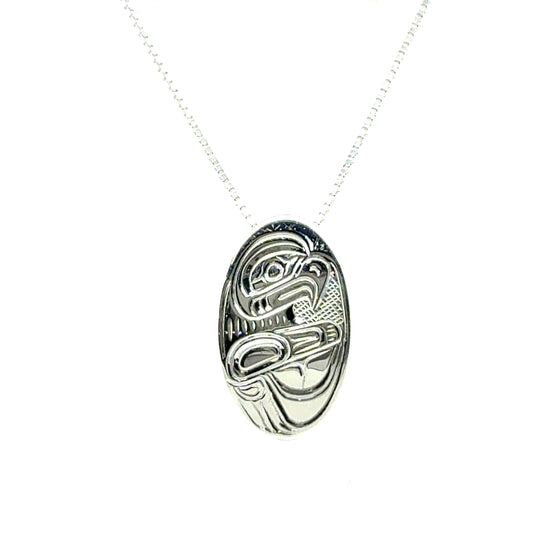 Pendant - Sterling Silver - Oval - Small - Eagle