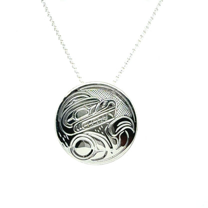 Pendant - Sterling Silver - Round - Bear
