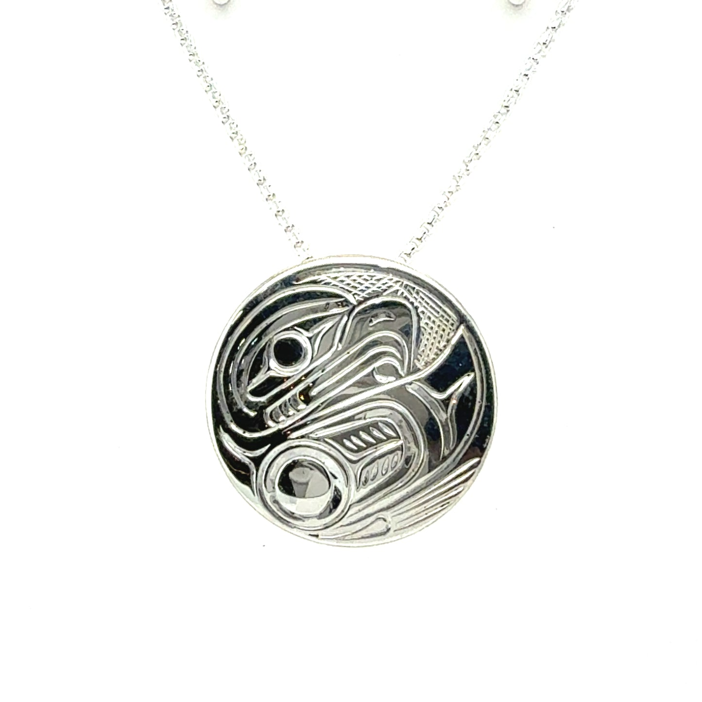 Pendant - Sterling Silver - Round - Eagle