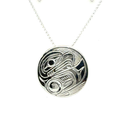 Pendant - Sterling Silver - Round - Eagle