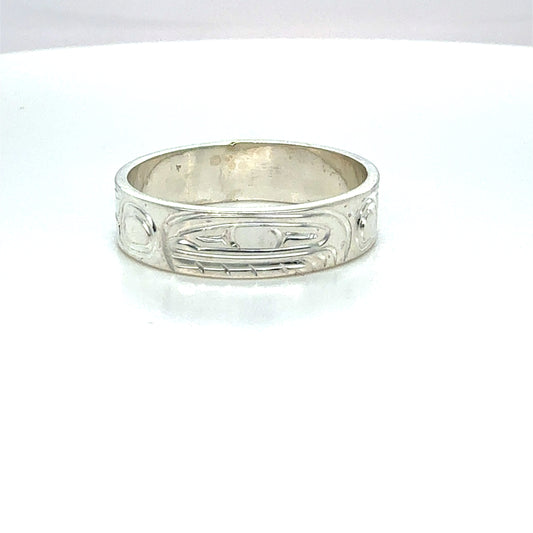 Ring - Sterling Silver - 3/16" - Orca - Size 10