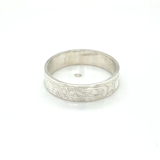 Ring - Sterling Silver - 3/16" - Wolf