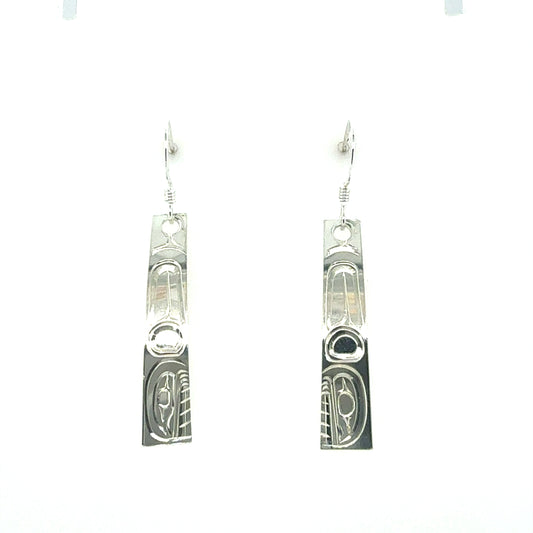 Earrings - Sterling Silver - Rectangle - Orca