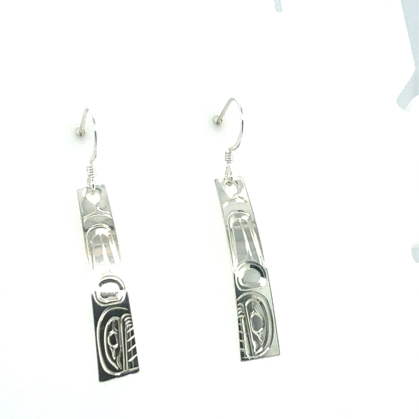 Earrings - Sterling Silver - Rectangle - Orca
