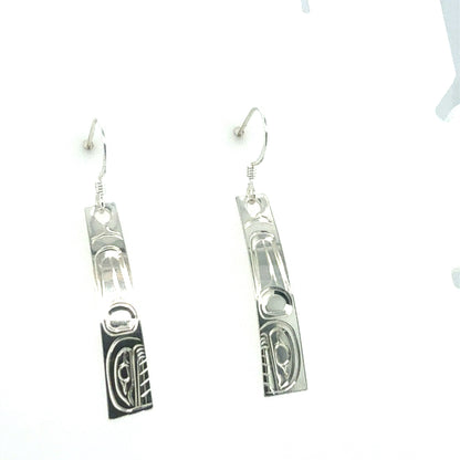 Earrings - Sterling Silver - Rectangle - Orca