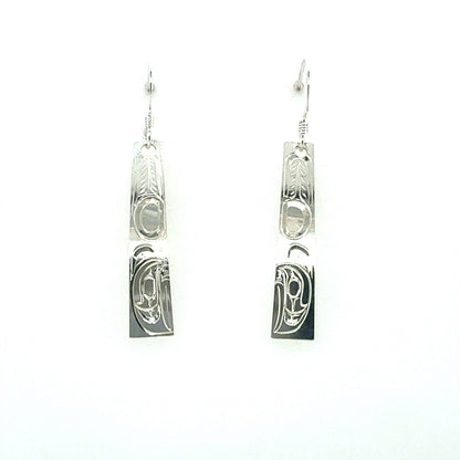 Earrings - Sterling Silver - Rectangle - Raven