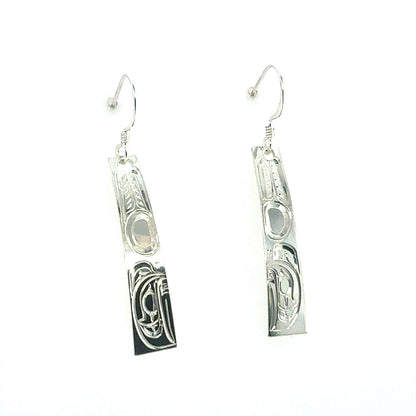 Earrings - Sterling Silver - Rectangle - Raven