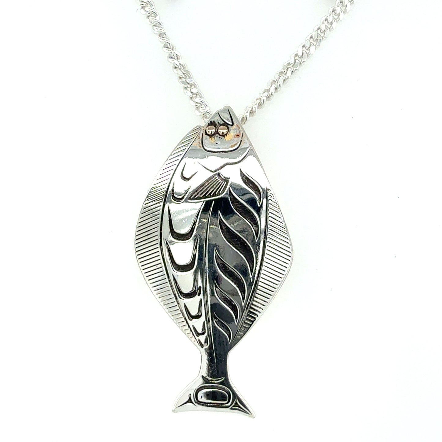 Pendant - Gold & Silver - Halibut