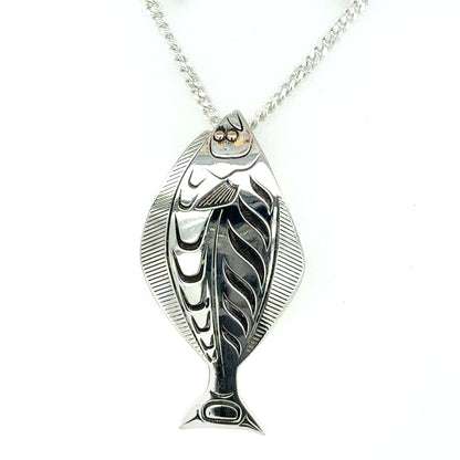 Pendant - Gold & Silver - Halibut