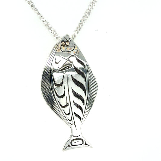 Pendant - Gold & Silver - Halibut