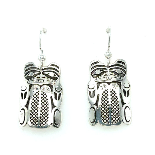 Earrings - Sterling Silver - Cutout - Beaver
