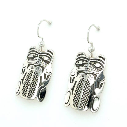 Earrings - Sterling Silver - Cutout - Beaver