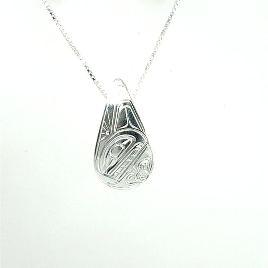 Pendant - Sterling Silver - Small - Teardrop - Orca