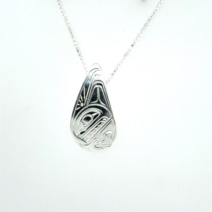 Pendant - Sterling Silver - Small - Teardrop - Orca