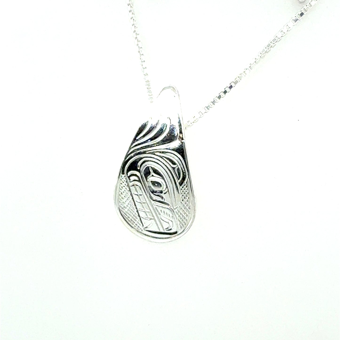 Pendant - Sterling Silver - Small - Teardrop - Bear