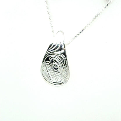 Pendant - Sterling Silver - Small - Teardrop - Bear