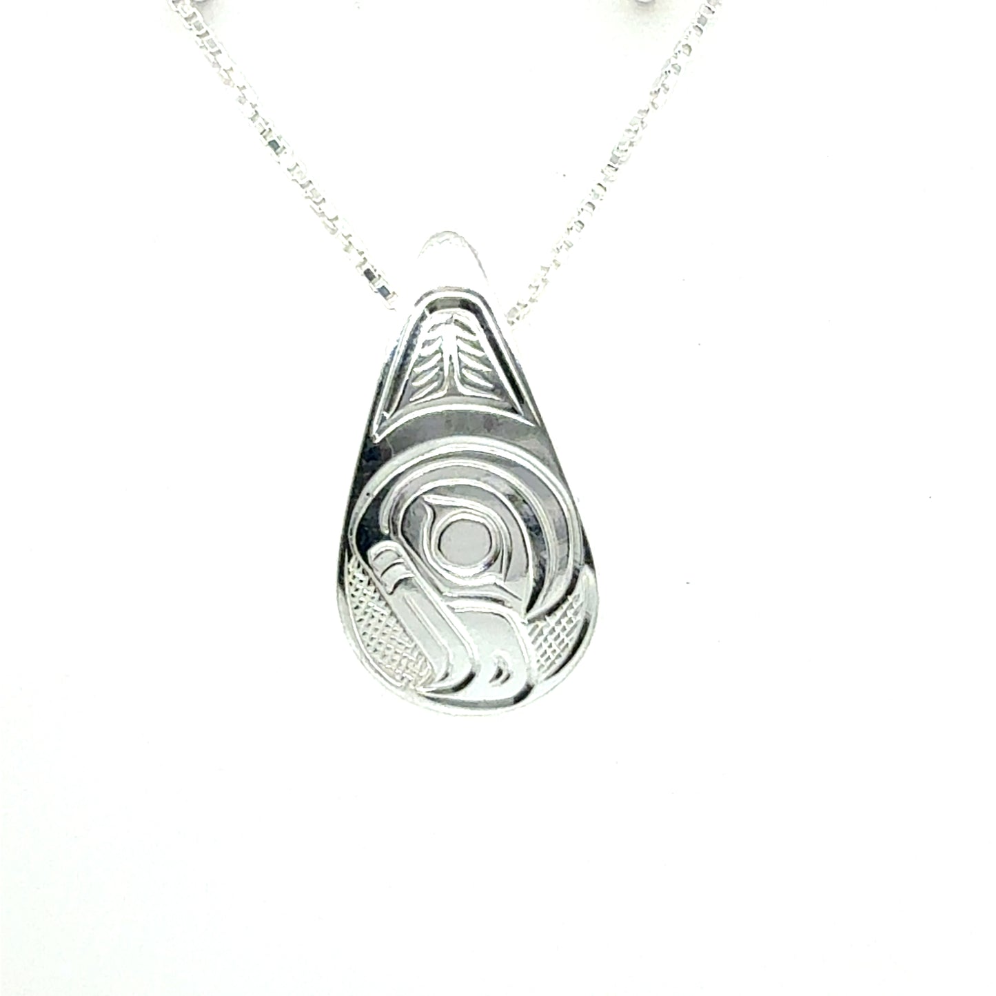 Pendant - Sterling Silver - Small - Teardrop - Eagle