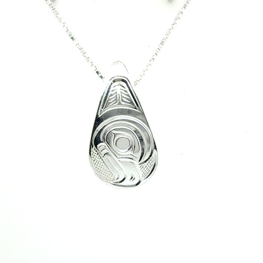 Pendant - Sterling Silver - Small - Teardrop - Eagle