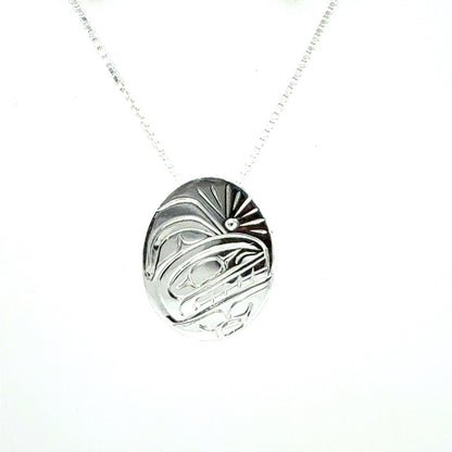 Pendant - Sterling Silver - Small - Oval - Orca