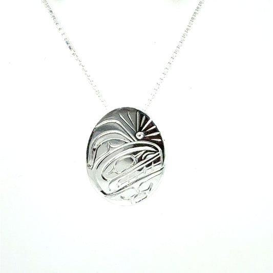Pendant - Sterling Silver - Small - Oval - Orca