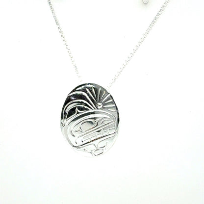 Pendant - Sterling Silver - Small - Oval - Orca